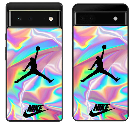 Air Jordan Nike Holographic Google Pixel 6 | 6A | 6 Pro Case