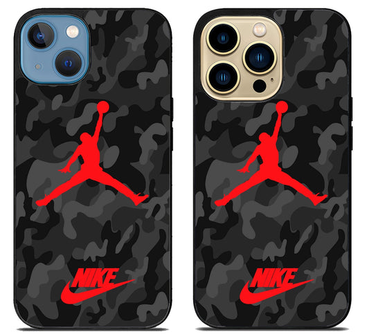 Air Jordan Nike Red Camo iPhone 14 | 14 Plus | 14 Pro | 14 Pro Max Case