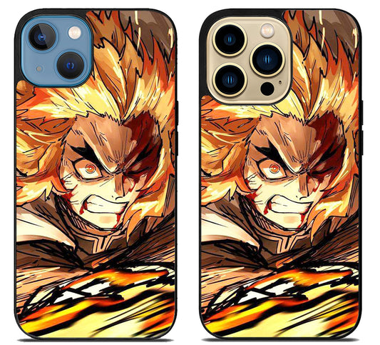 Akaza Demon Slayer Face iPhone 14 | 14 Plus | 14 Pro | 14 Pro Max Case