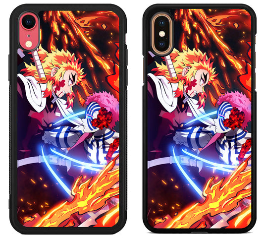 Akaza Vs Rengoku Demon Slayer iPhone X | Xs | Xr | Xs Max Case