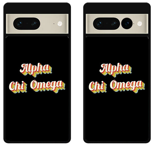 Alpha Chi Omega Black Google Pixel 7 | 7 Pro Case
