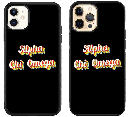 Alpha Chi Omega Black iPhone 12 | 12 Mini | 12 Pro | 12 Pro Max Case