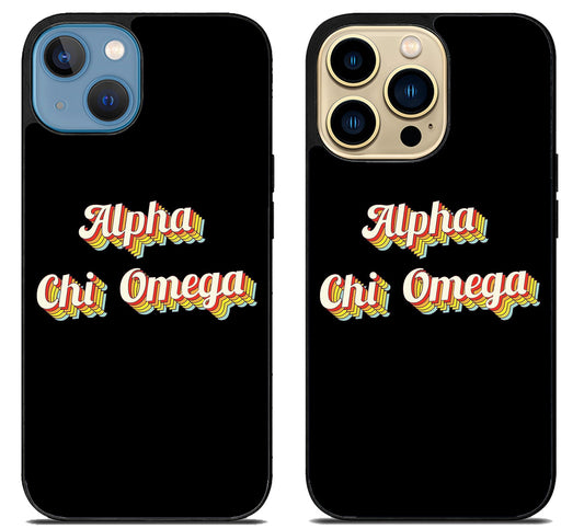 Alpha Chi Omega Black iPhone 14 | 14 Plus | 14 Pro | 14 Pro Max Case