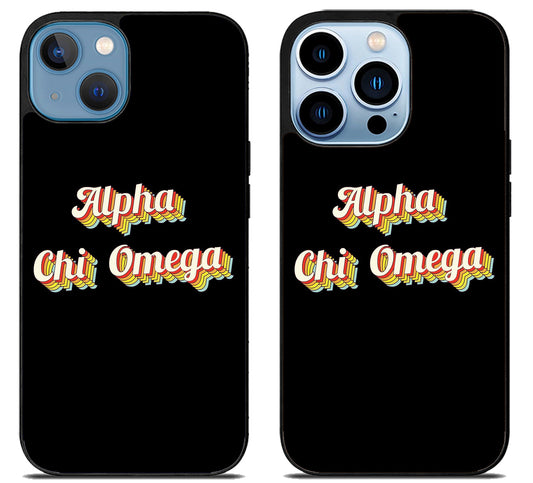 Alpha Chi Omega Black iPhone 13 | 13 Mini | 13 Pro | 13 Pro Max Case