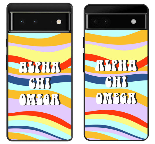 Alpha Chi Omega Colorfull Google Pixel 6 | 6A | 6 Pro Case