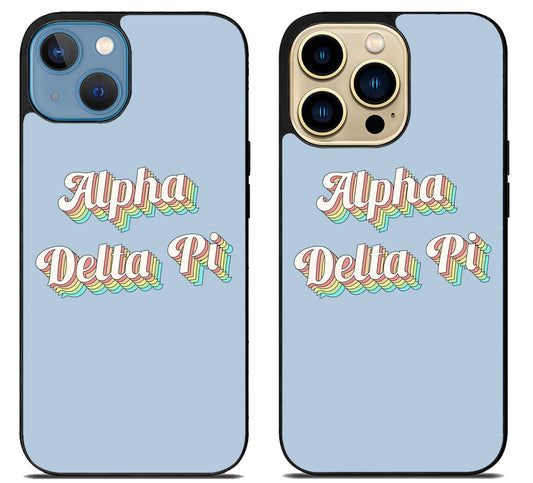 Alpha Delta Pi Rainbow iPhone 14 | 14 Plus | 14 Pro | 14 Pro Max Case