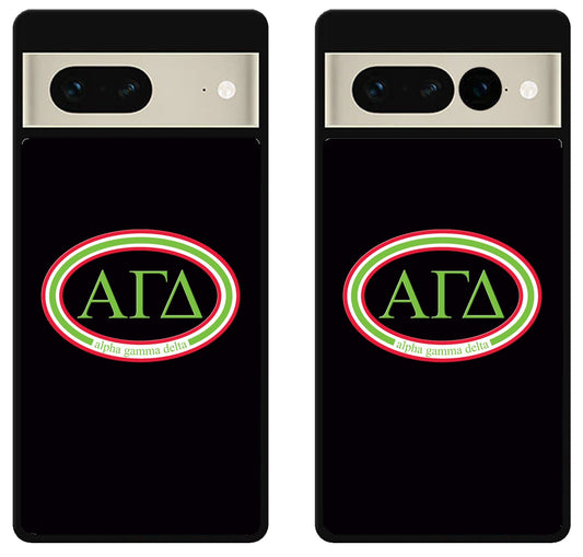 Alpha Gamma Delta Black Google Pixel 7 | 7 Pro Case