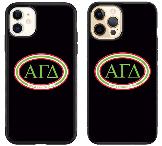 Alpha Gamma Delta Black iPhone 12 | 12 Mini | 12 Pro | 12 Pro Max Case