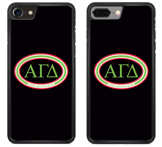 Alpha Gamma Delta Black iPhone 8 | iPhone 8 Plus Case