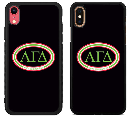 Alpha Gamma Delta Black iPhone X | Xs | Xr | Xs Max Case