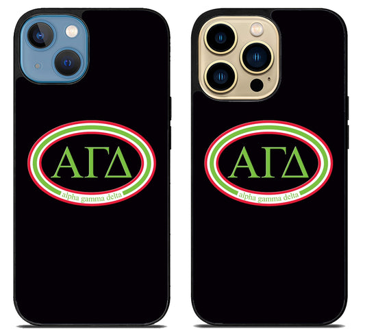 Alpha Gamma Delta Black iPhone 14 | 14 Plus | 14 Pro | 14 Pro Max Case