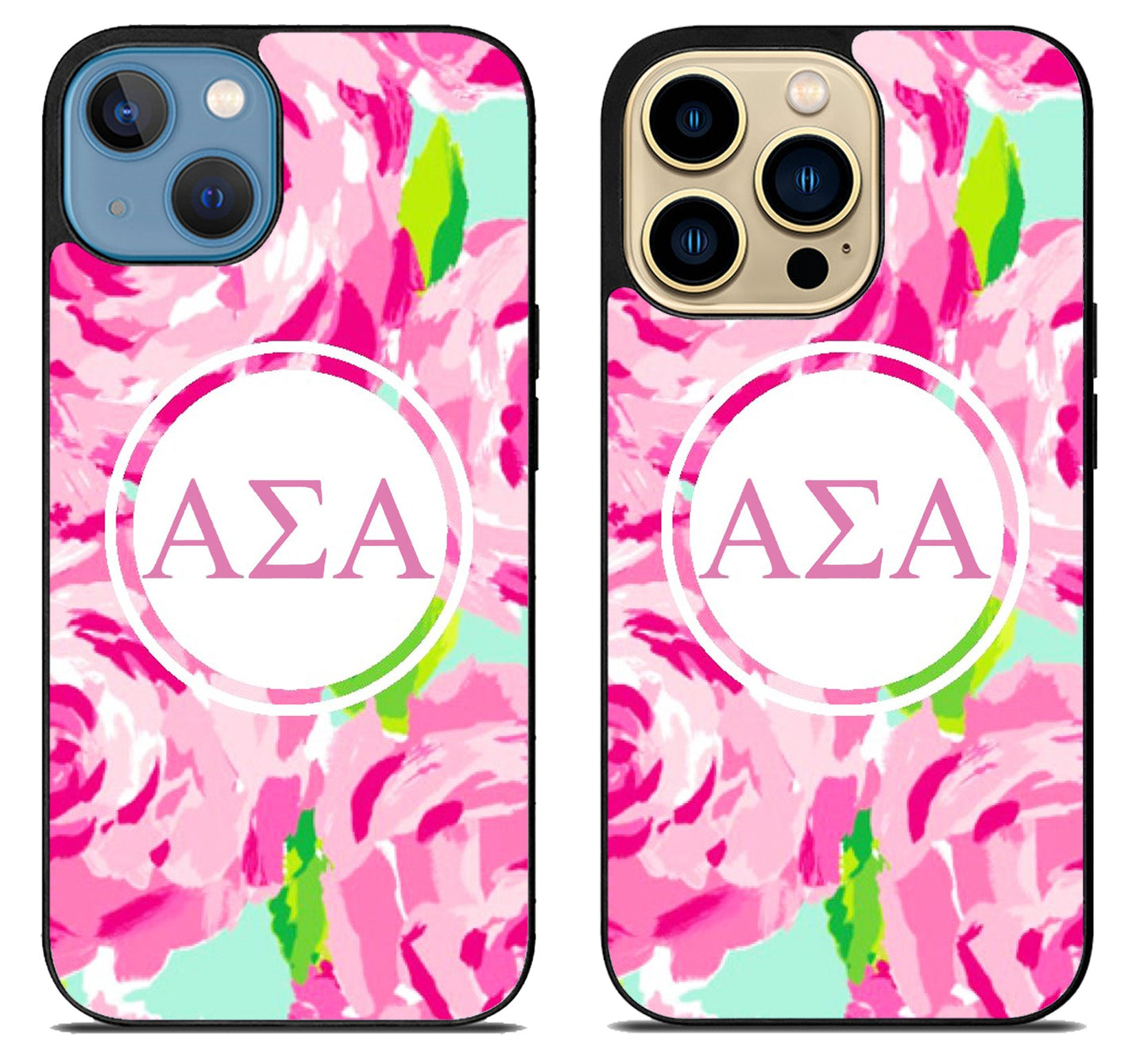 Alpha Sigma Alpha Flowers iPhone 14 | 14 Plus | 14 Pro | 14 Pro Max Case