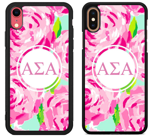 Alpha Sigma Alpha Flowers iPhone X | Xs | Xr | Xs Max Case