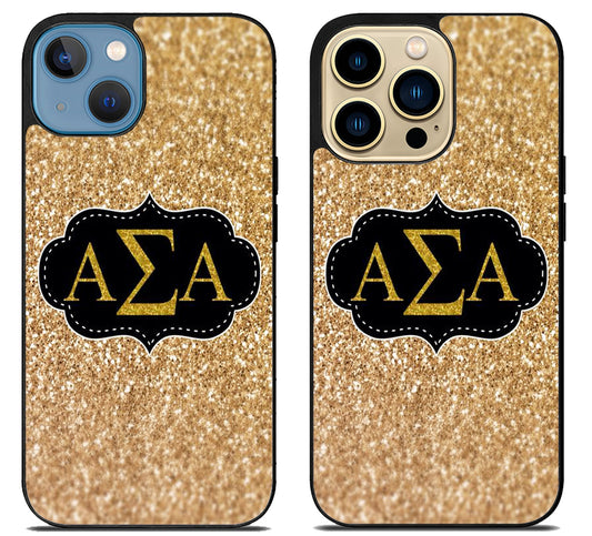 Alpha Sigma Alpha Sparkly iPhone 14 | 14 Plus | 14 Pro | 14 Pro Max Case