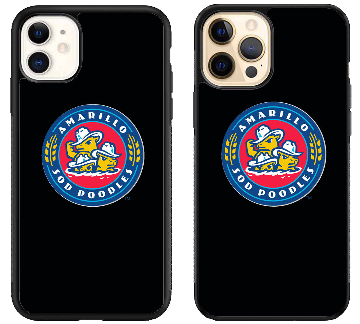 Amarillo Sod Poodles Black iPhone 12 | 12 Mini | 12 Pro | 12 Pro Max Case