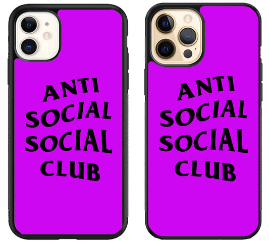 Anti Social Social Club Purple iPhone 12 | 12 Mini | 12 Pro | 12 Pro Max Case