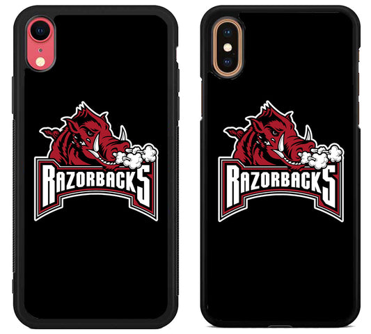 Arkansas Razorbacks Black Logo iPhone X | XS | XR | XS Max Case
