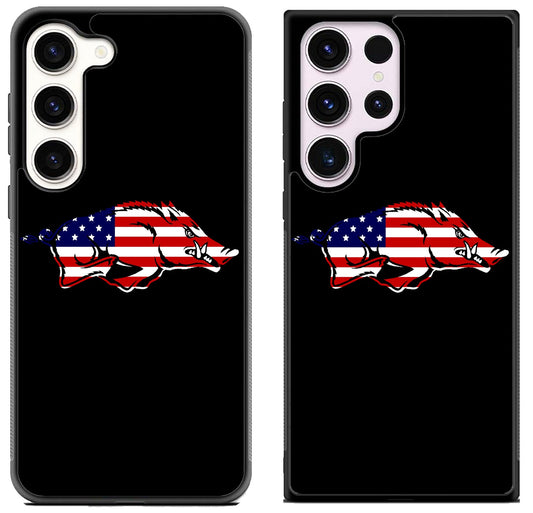 Arkansas Razorbacks Flag Samsung Galaxy S23 I S23+ I S23 Ultra Case