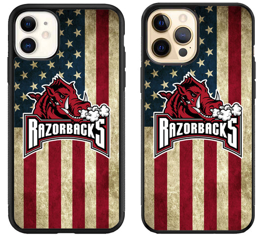 Arkansas Razorbacks Flag iPhone 12 | 12 Mini | 12 Pro | 12 Pro Max Case