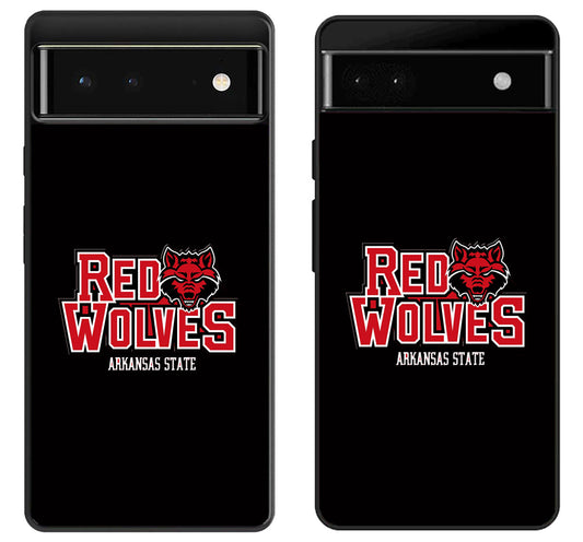 Arkansas State Red Wolves Black Google Pixel 6 | 6A | 6 Pro Case
