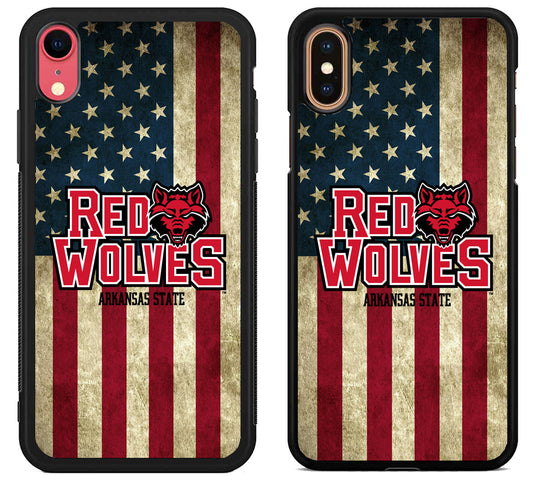 Arkansas State Red Wolves Flag iPhone X | Xs | Xr | Xs Max Case