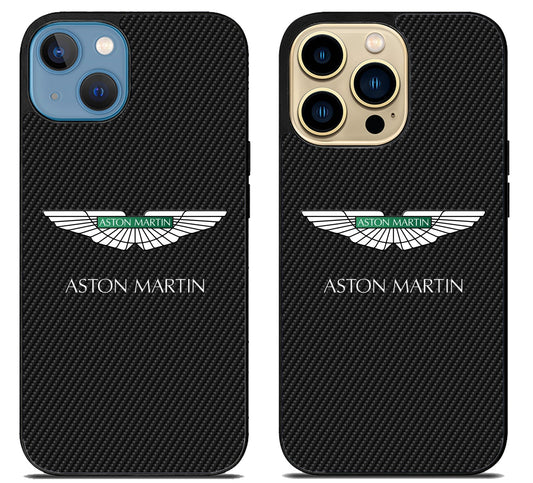 Aston Martin Black Carbon iPhone 14 | 14 Plus | 14 Pro | 14 Pro Max Case