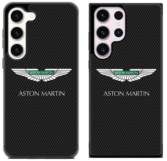 Aston Martin Black Carbon Samsung Galaxy S23 I S23+ I S23 Ultra Case