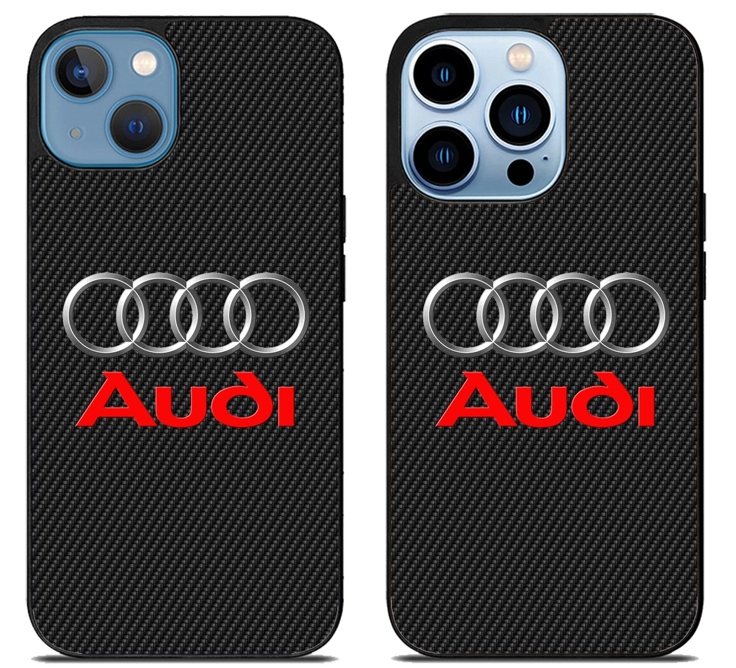Audi Logo Black Carbon iPhone 13 | 13 Mini | 13 Pro | 13 Pro Max Case
