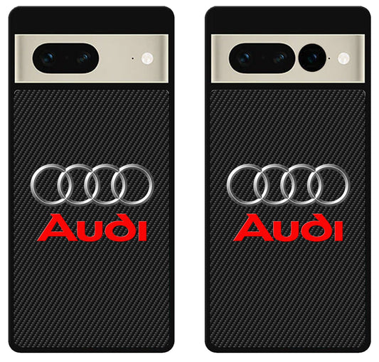Audi Logo Black Carbon Google Pixel 7 | 7 Pro Case