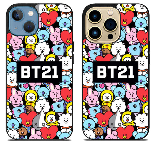 BTS BT21 Character iPhone 14 | 14 Plus | 14 Pro | 14 Pro Max Case