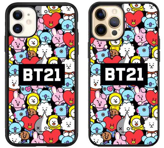 BTS BT21 Character iPhone 12 | 12 Mini | 12 Pro | 12 Pro Max Case