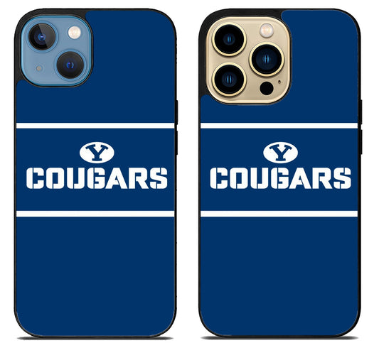 BYU Cougars Cover Logo iPhone 14 | 14 Plus | 14 Pro | 14 Pro Max Case