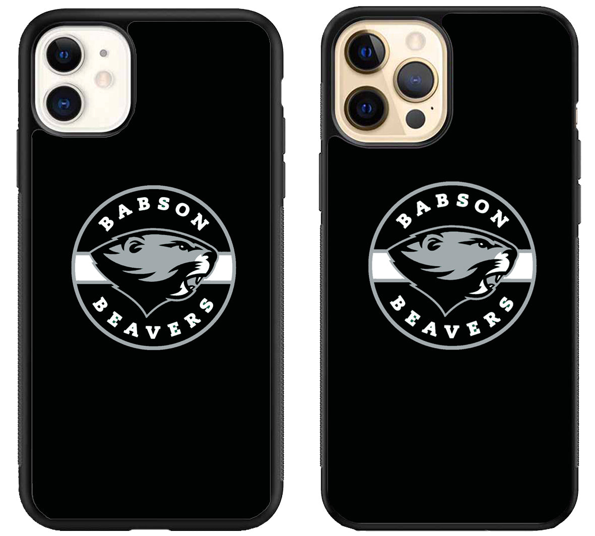 Babson College Beavers Black iPhone 12 | 12 Mini | 12 Pro | 12 Pro Max Case