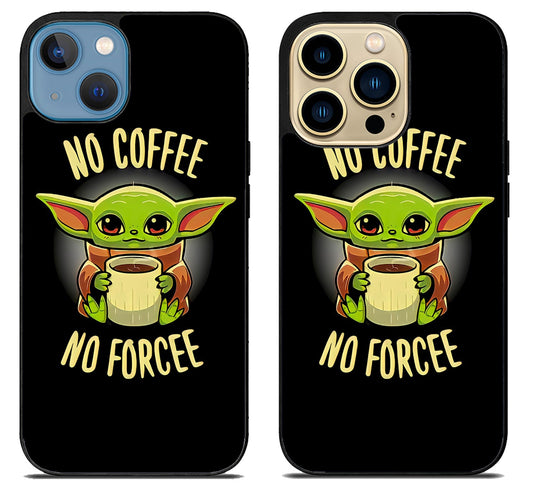 Baby Yoda No Coffe No Force iPhone 14 | 14 Plus | 14 Pro | 14 Pro Max Case