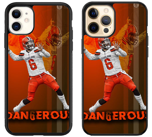 Baker mayfield Cleveland Browns Background iPhone 12 | 12 Mini | 12 Pro | 12 Pro Max Case