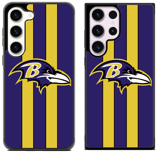 Baltimore Ravens Logo Striped Samsung Galaxy S23 I S23+ I S23 Ultra Case