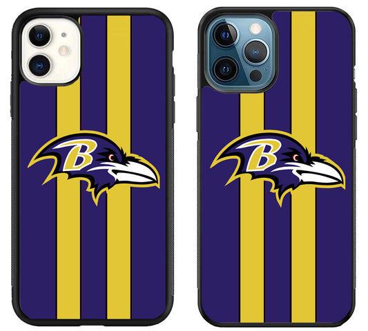 Baltimore Ravens Logo Striped iPhone 11 | 11 Pro | 11 Pro Max Case