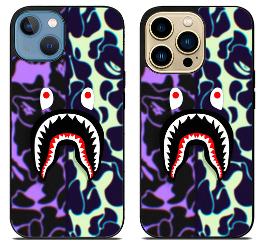 Bape Camo Shark Face iPhone 14 | 14 Plus | 14 Pro | 14 Pro Max Case