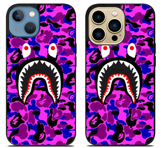 Bape Shark Camo iPhone 14 | 14 Plus | 14 Pro | 14 Pro Max Case