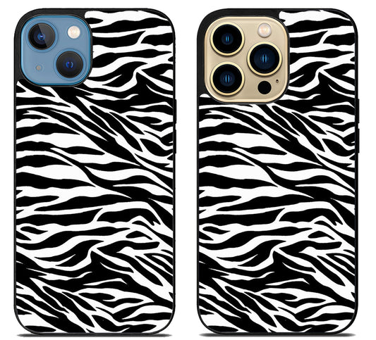 Black White Zebra Print Cover iPhone 14 | 14 Plus | 14 Pro | 14 Pro Max Case