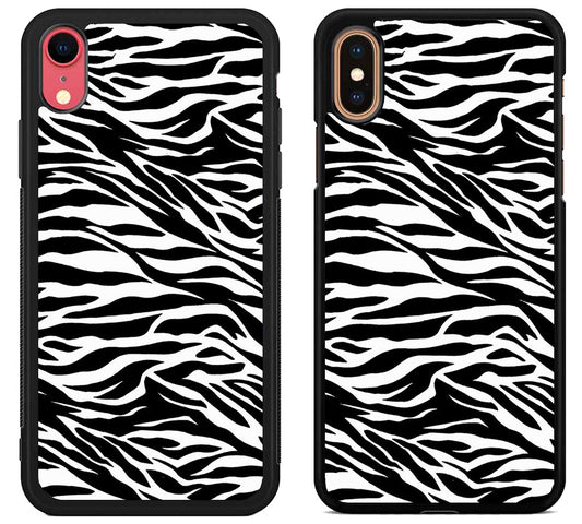 Black White Zebra Print iPhone X | XS | XR | XS Max Case