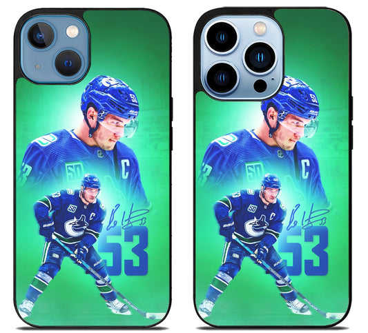 Bo Horvat Vancouver Canucks iPhone 13 | 13 Mini | 13 Pro | 13 Pro Max Case