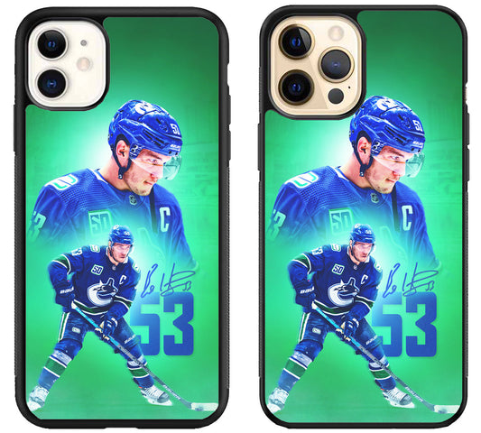 Bo Horvat Vancouver Canucks iPhone 12 | 12 Mini | 12 Pro | 12 Pro Max Case