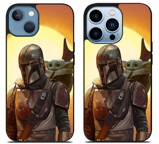 Boba Fett And The Cild Baby Yoda Mandalorian iPhone 13 | 13 Mini | 13 Pro | 13 Pro Max Case