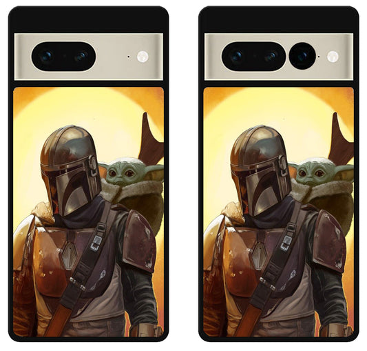Boba Fett And The Cild Baby Yoda Mandalorian Google Pixel 7 | 7 Pro Case