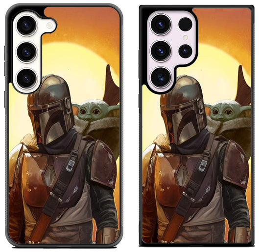 Boba Fett And The Cild Baby Yoda Mandalorian Samsung Galaxy S23 | S23+ | S23 Ultra Case