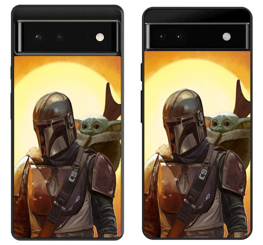 Boba Fett And The Cild Baby Yoda Mandalorian Google Pixel 6 | 6A | 6 Pro Case