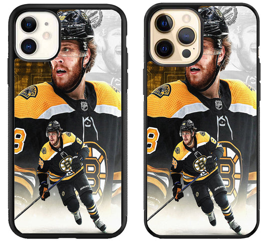 Boston Bruins Background David Pastrnak iPhone 12 | 12 Mini | 12 Pro | 12 Pro Max Case