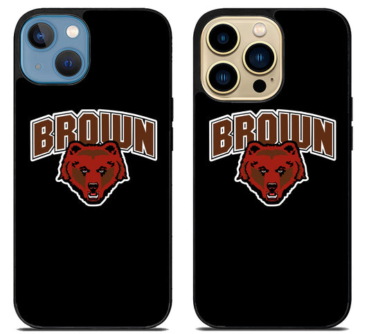 Brown Bears Black iPhone 14 | 14 Plus | 14 Pro | 14 Pro Max Case