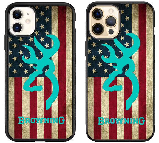 Browning Deer Mint Flag iPhone 12 | 12 Mini | 12 Pro | 12 Pro Max Case